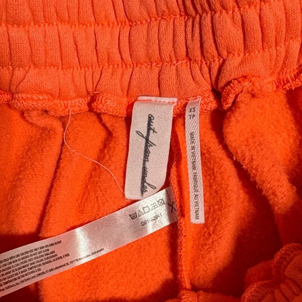 Urban Outfitters Out From Under Zippy Wide Leg Pants ~ XS ~ Heathered Tangerine - Picture 5 of 10
